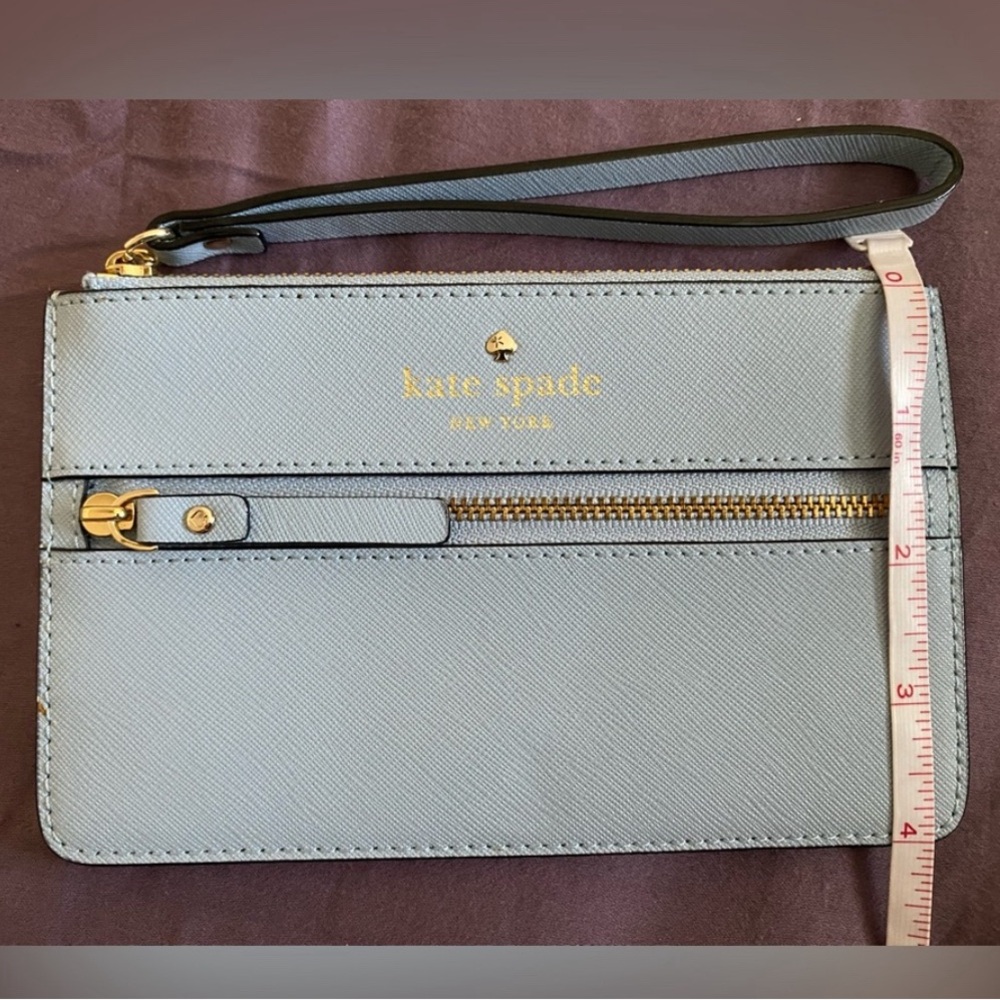 Kate Spade Baby Blue Wristlet with Smooth Leather Finish - Picture 7 of 7